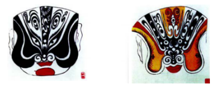 向上造型和向下造型花脸哑巴马勺脸谱的造型艺术