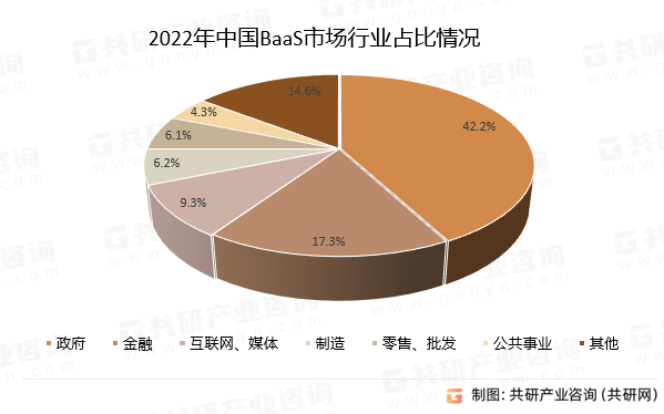 2022年中国BaaS市场行业占比情况