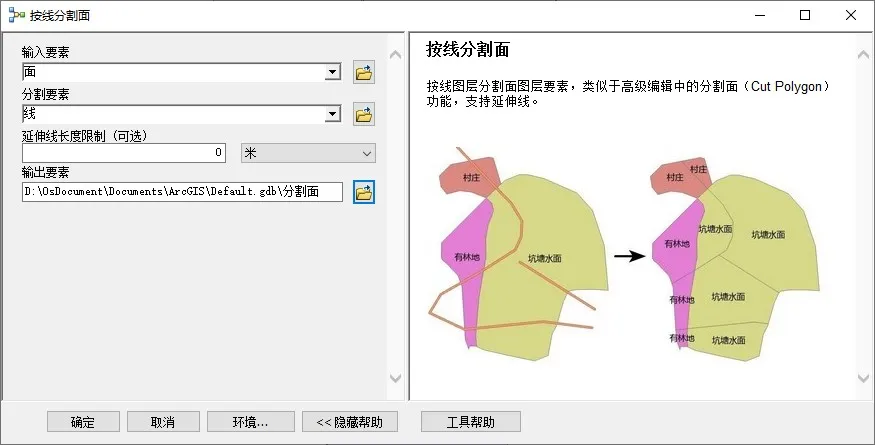 ArcGIS教程——ArcGIS工具-按线分割面