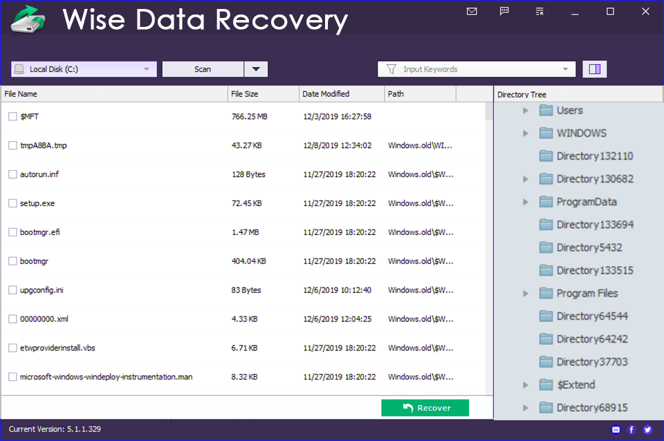 Wise Data Recovery Android数据恢复软件界面