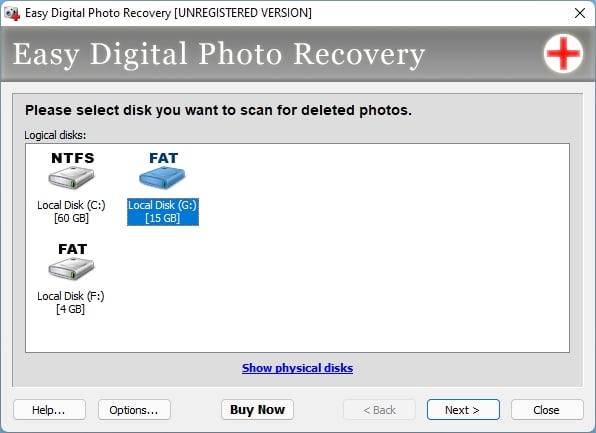 Easy digital photo recovery