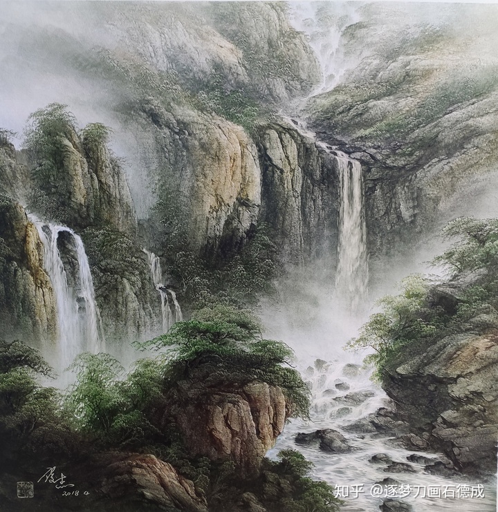 inventor中齿条怎么画涨知识干货瀑布怎么画山水画刀画中的八种分类