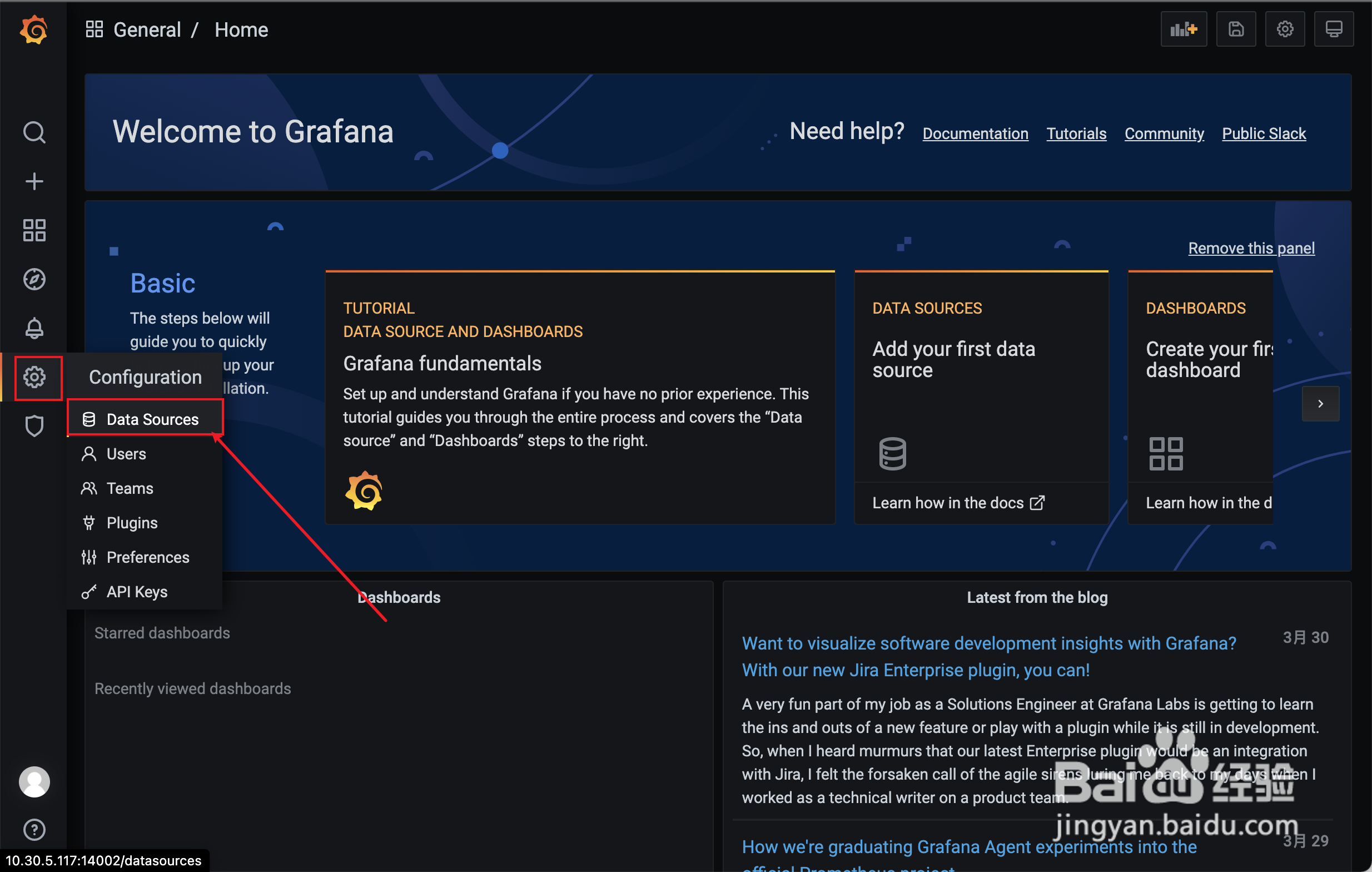 grafana添加prometheus数据源并导入仪表盘展示