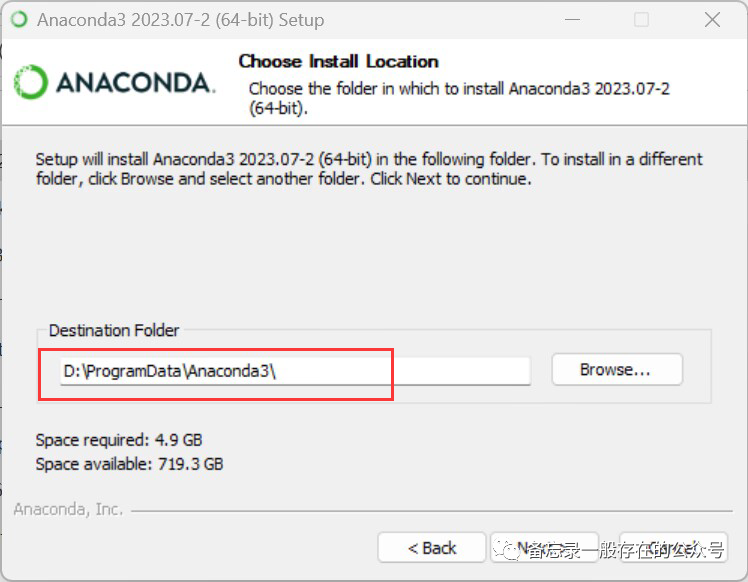 Warning: ‘Destination Folder‘ contains 1 space.【Anaconda安装】