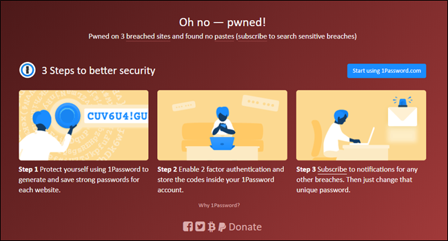 Data collection tool Have I Been Pwned