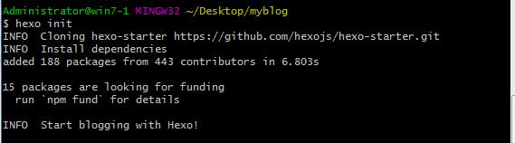hexo init