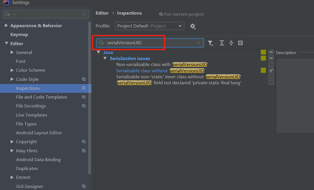 IntelliJ Idea自动生成“serialVersionUID”_idea 自动生成serialversionuid-CSDN博客