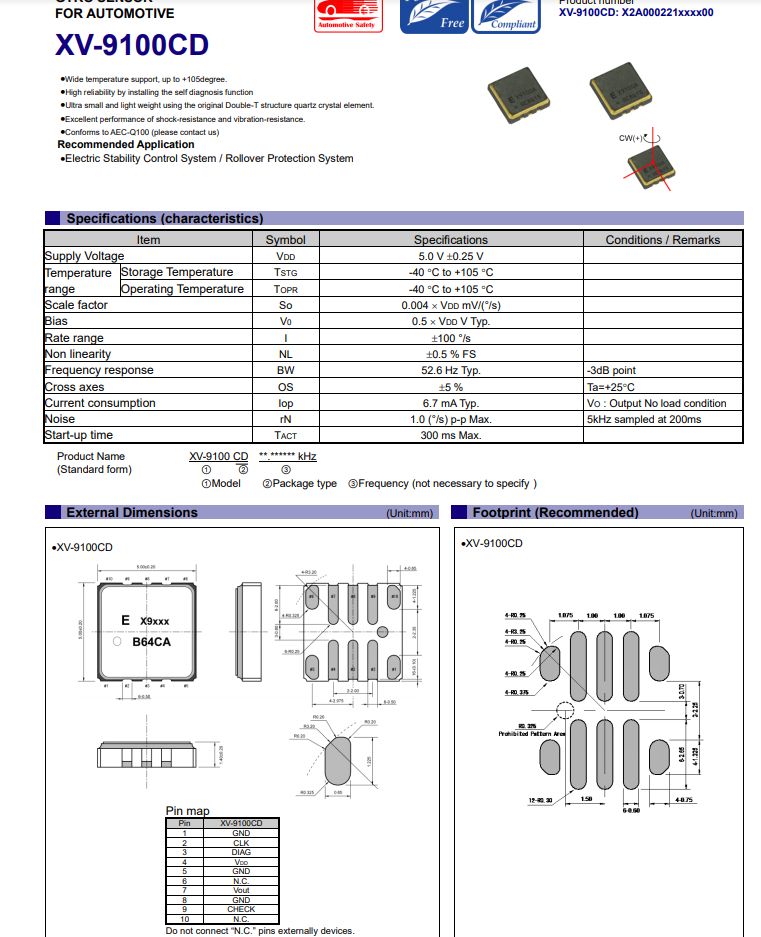 EPSON推出XV-9100CD为检测车身所处姿势状态提供解决方案