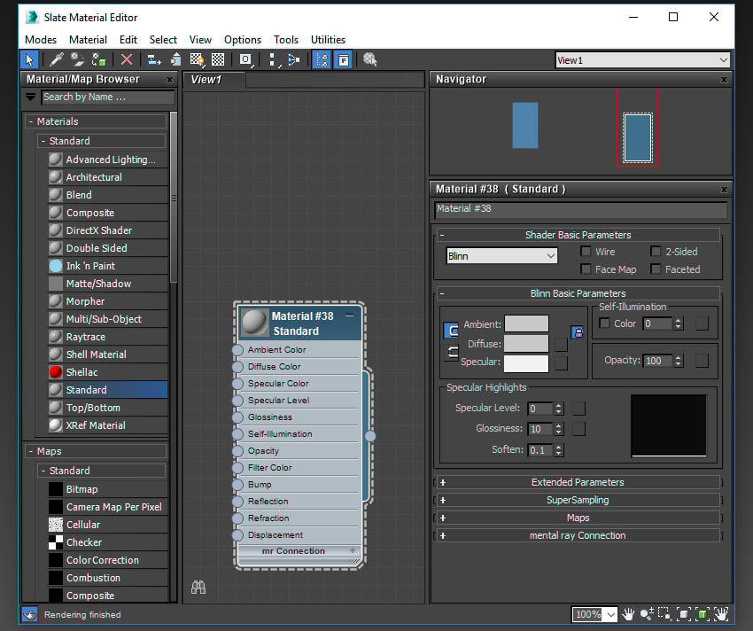 Image of the material editor