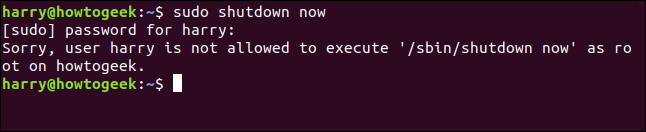 sudo shutdown now in a terminal window