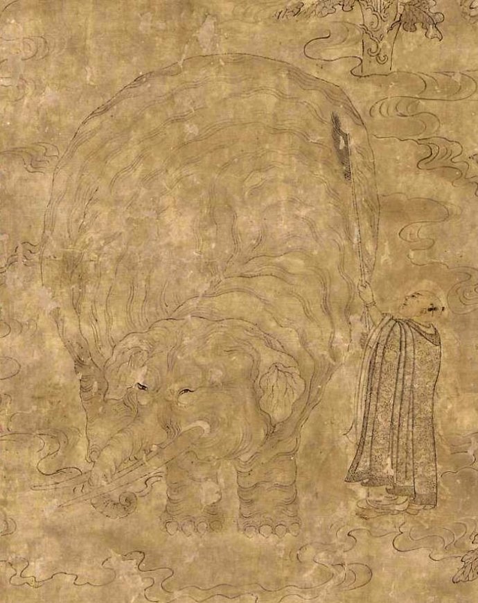 中国古代诗画中的代步工具之香象 <wbr> <wbr>香象渡河，截断众流