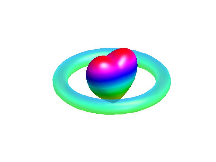 matlab用我爱你绘制立体桃心,科学网—立体心形曲面绘制——隐函数