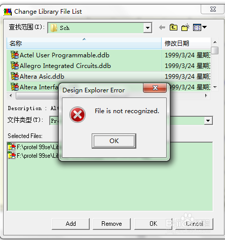 protel 99se library file not recognized