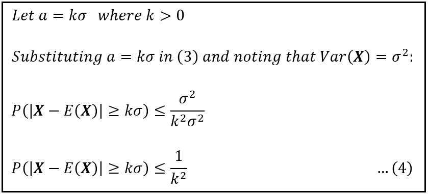 Bienaymé-Chebyshev 不等式以 X 的标准差表示