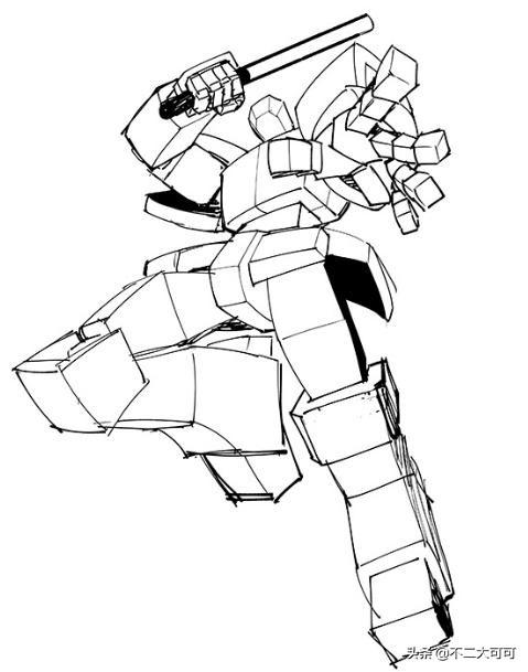 擎天柱机器人画画武装人形机器人的画法每个男生都梦寐以求的机器人