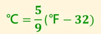 华氏温度转换成摄氏度的公式