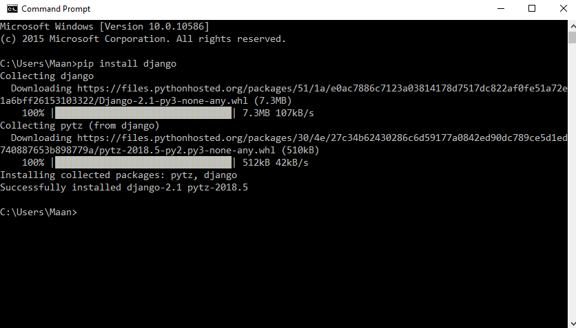 Install Django Windows 4