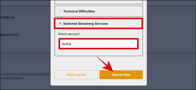 CuriosityStream Cancel Reason