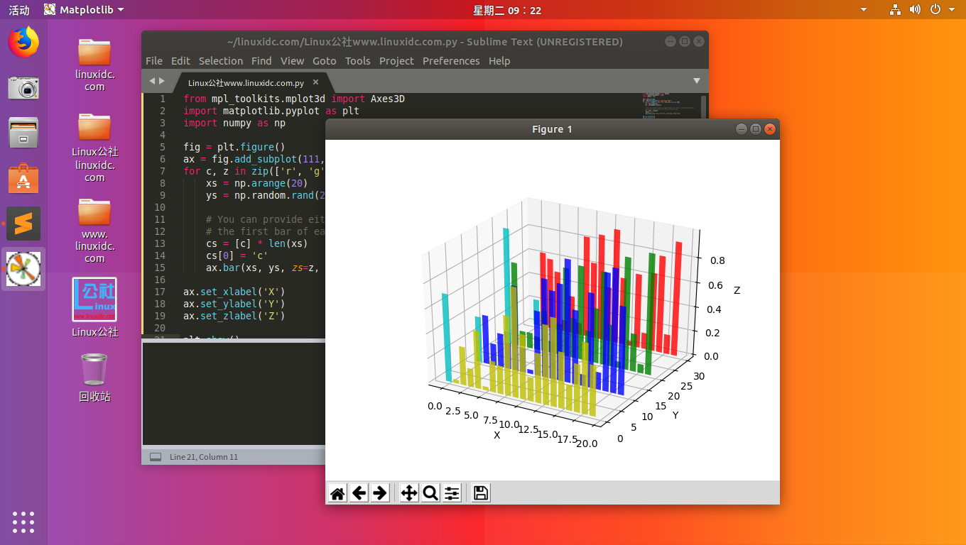 python中matplotlib3d图python中使用matplotlib绘制3d图形示例