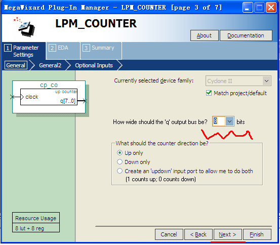 Quartus <wbr>II <wbr>LP_COUNTER的使用