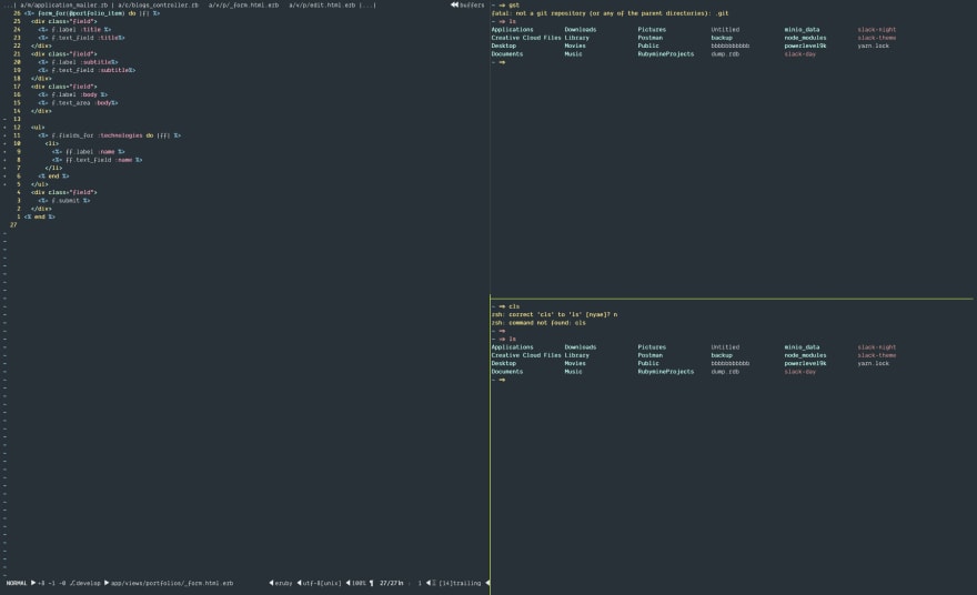 折腾vim+tmux+iterm+oh-my-zsh