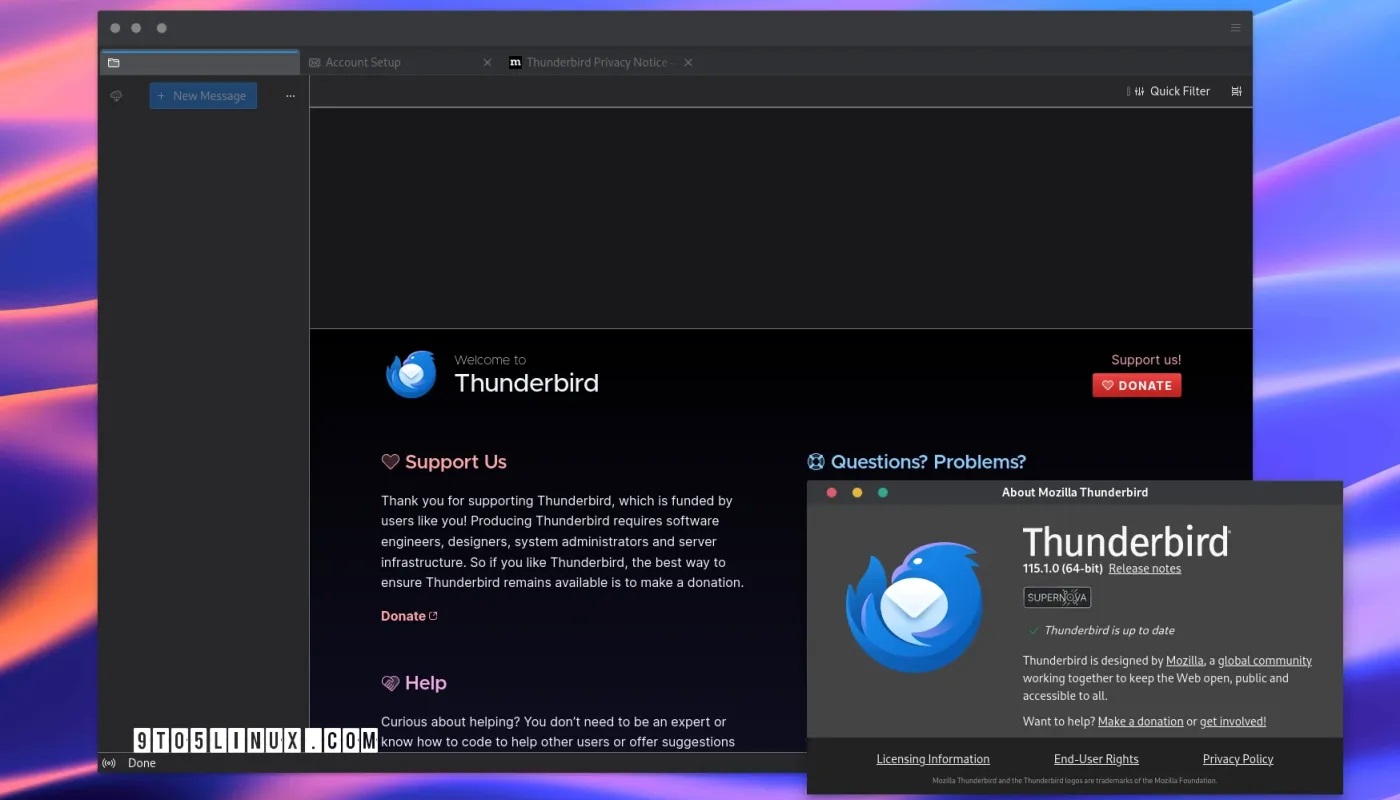 Mozilla Thunderbird 115.1现已可供下载Mozilla Thunderbird 115.1现已可供下载