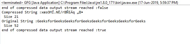 deflater java_Java Deflater finished()用法及代码示例