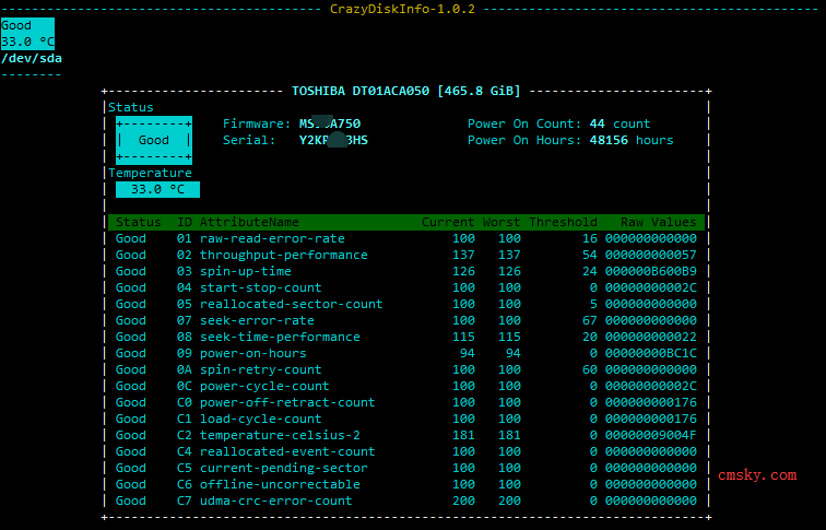 linux硬盘检测工具,CrazyDiskInfo 硬盘检测工具 Linux版 | 厘米天空