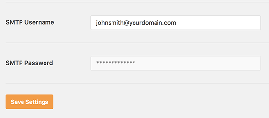 SMTP password disabled SMTP password disabled