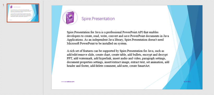 国产PPT格式控件Spire.Presentation功能演示：在 Java 中将 PowerPoint 转换为 HTML