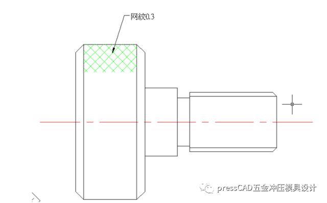 图示网纹细线表示零件在该台阶圆上应全部滚花.