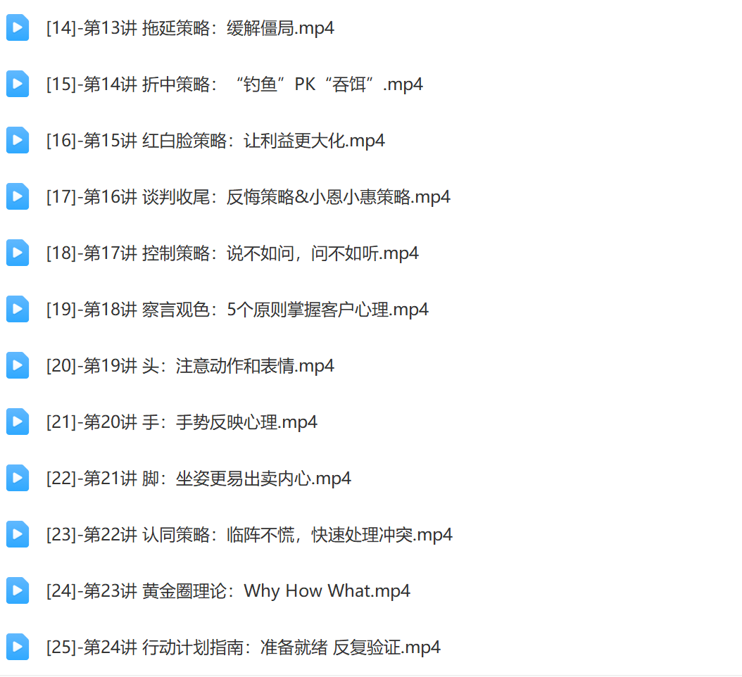 高手谈判与成交技巧视频课程