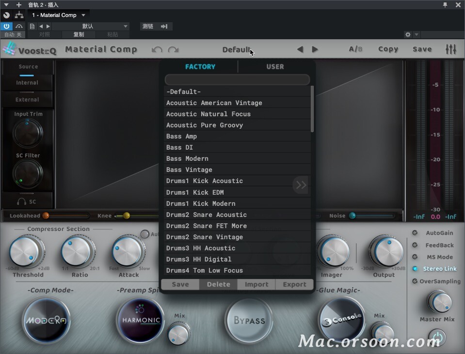 VoosteQ Material Comp for Mac - 尖端音频压缩器_voosteq material comp 翻译图片-CSDN博客