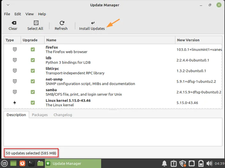 Install-Updates-Option-Linux-Mint21