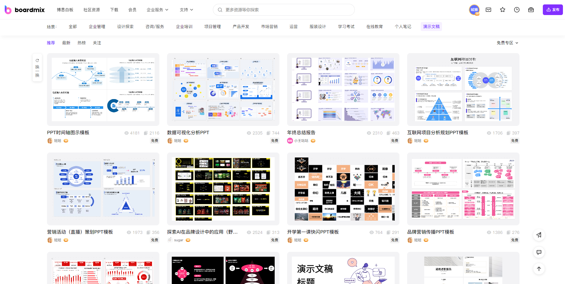 *PPT模板-来自boardmix模板社区