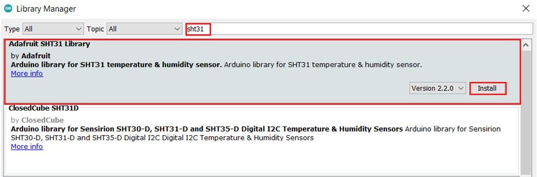 安装 Adafruit SHT31 库