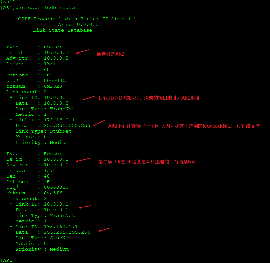 OSPF-1类Router LSA学习