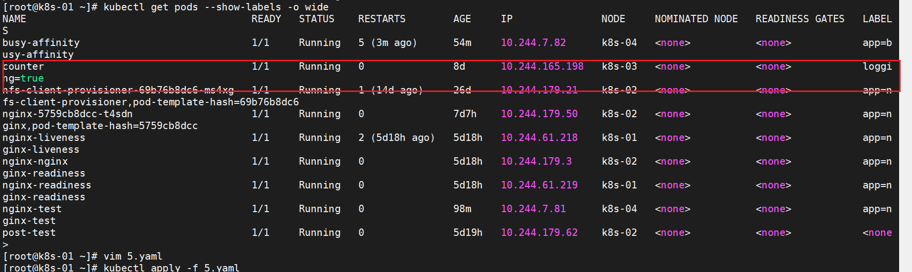 k8s的亲和调度