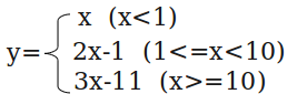 レベル 2 C 言語の区分関数