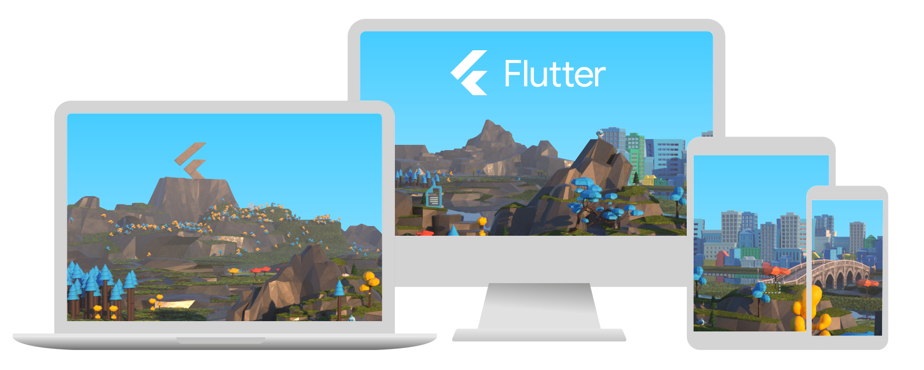 Flutter支持Android、iOS、iPadOS、web、Windows、macOS和Linux: 所以你不必为了定位不同的设备或外形而重写你的应用程序。