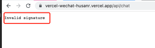 Invalid signature