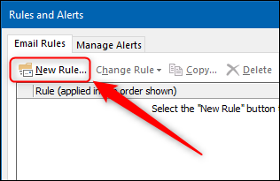 The "New Rule" button.