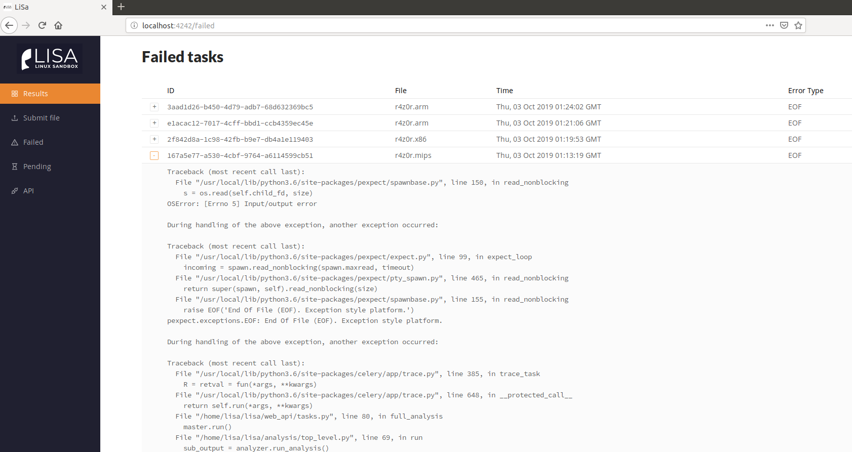 Can T Analyse Files After A Fresh Installation Of Lisa 开源项目 Csdn问答