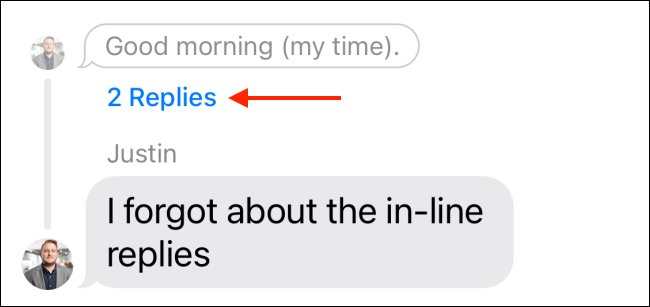 tap replies button