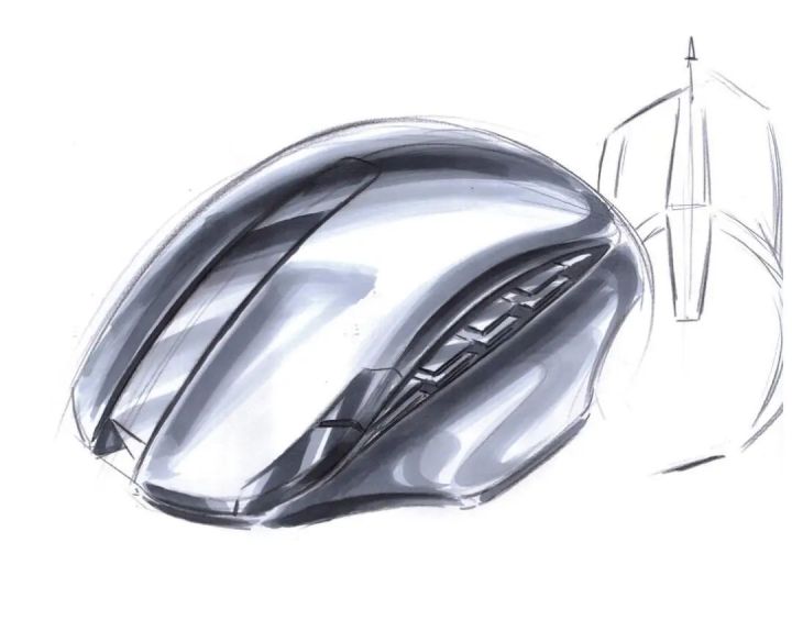 10给产品画上投影和背景,最后用深灰色马克笔在明暗交界线处再压一下