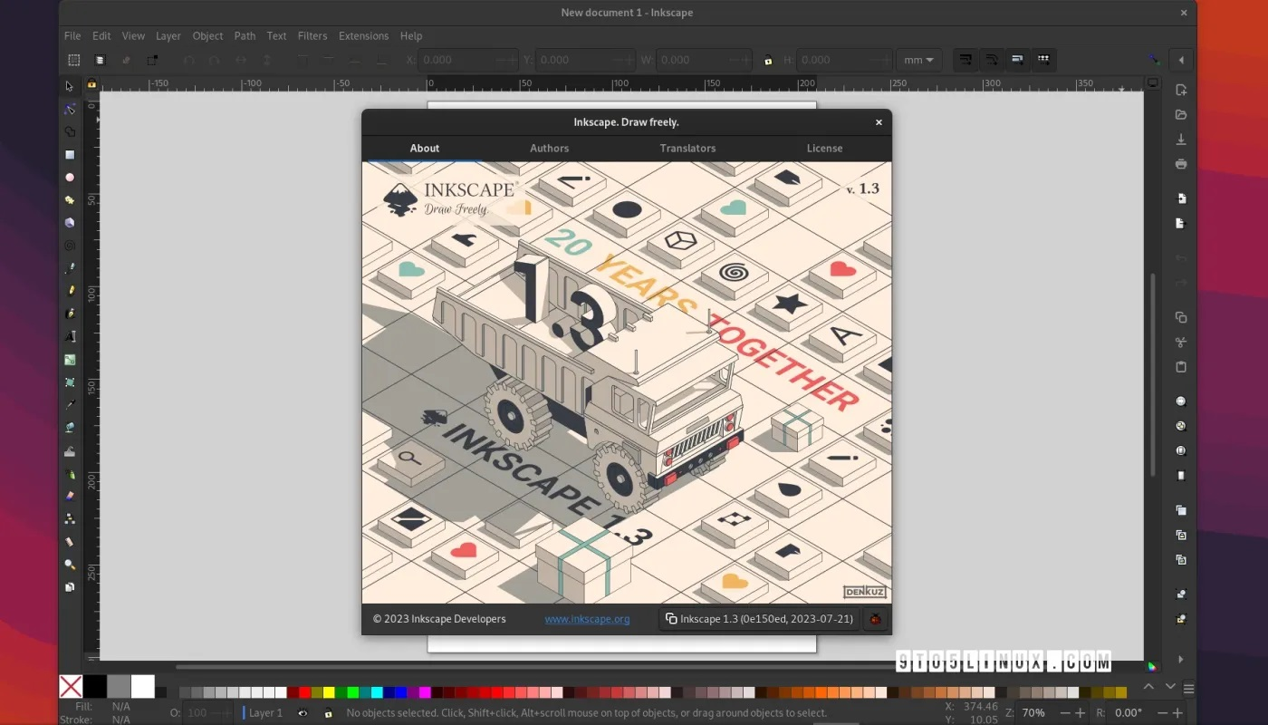 Inkscape 1.3 版开放源代码 SVG 编辑器发布，新增形状生成器工具和许多更改