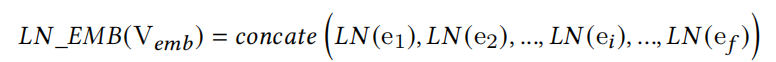 LN-feature embedding