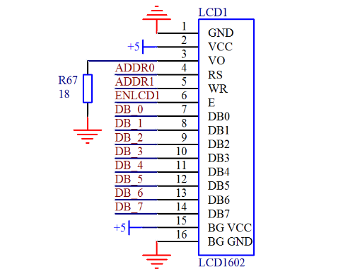 lcd1602封装图和原理图图片