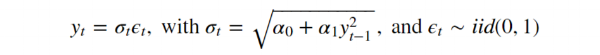 ARCH(1) 模型，如果零均值