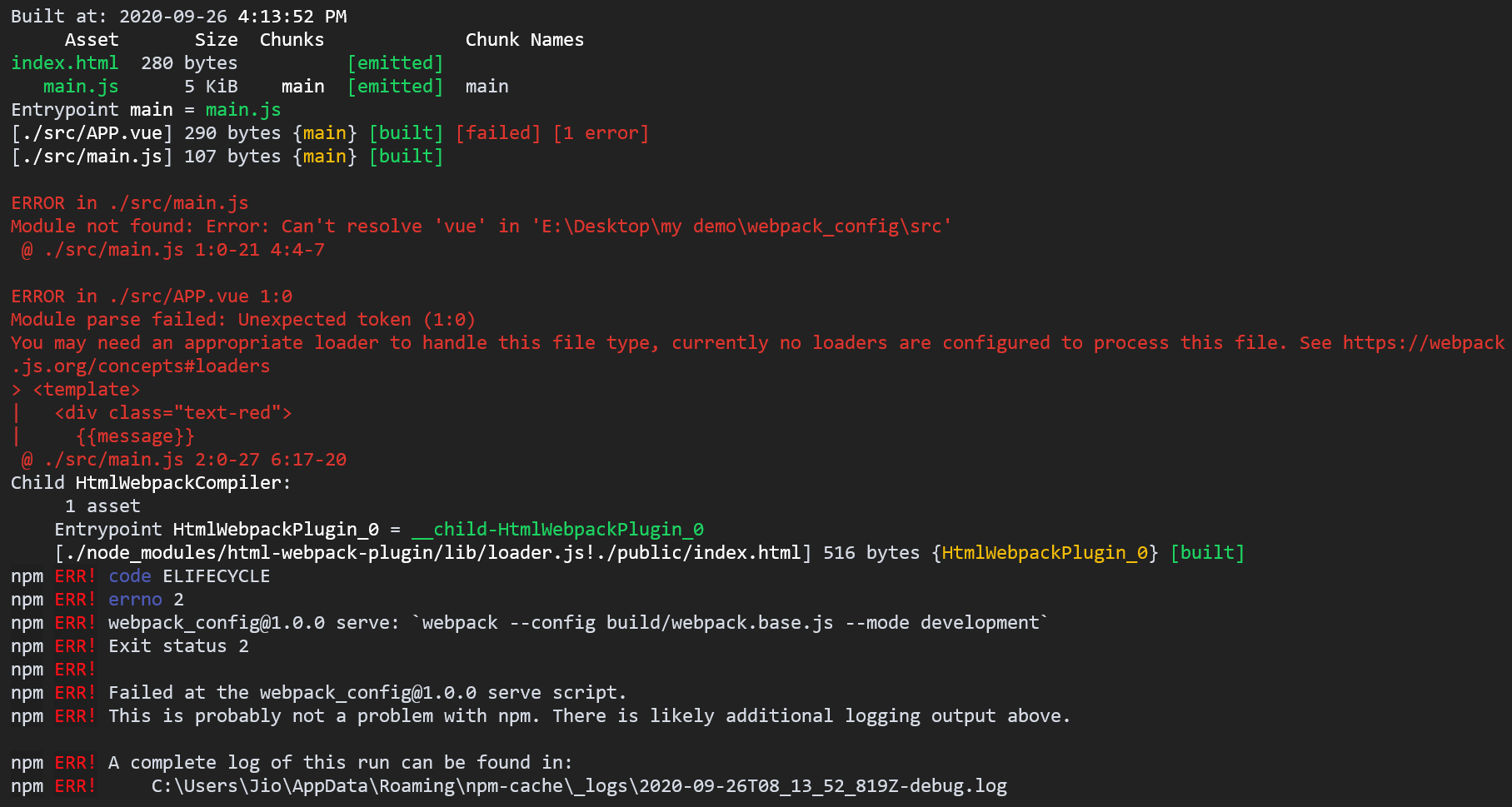 Use webpack to build a vue development environment (1) - Programmer Sought